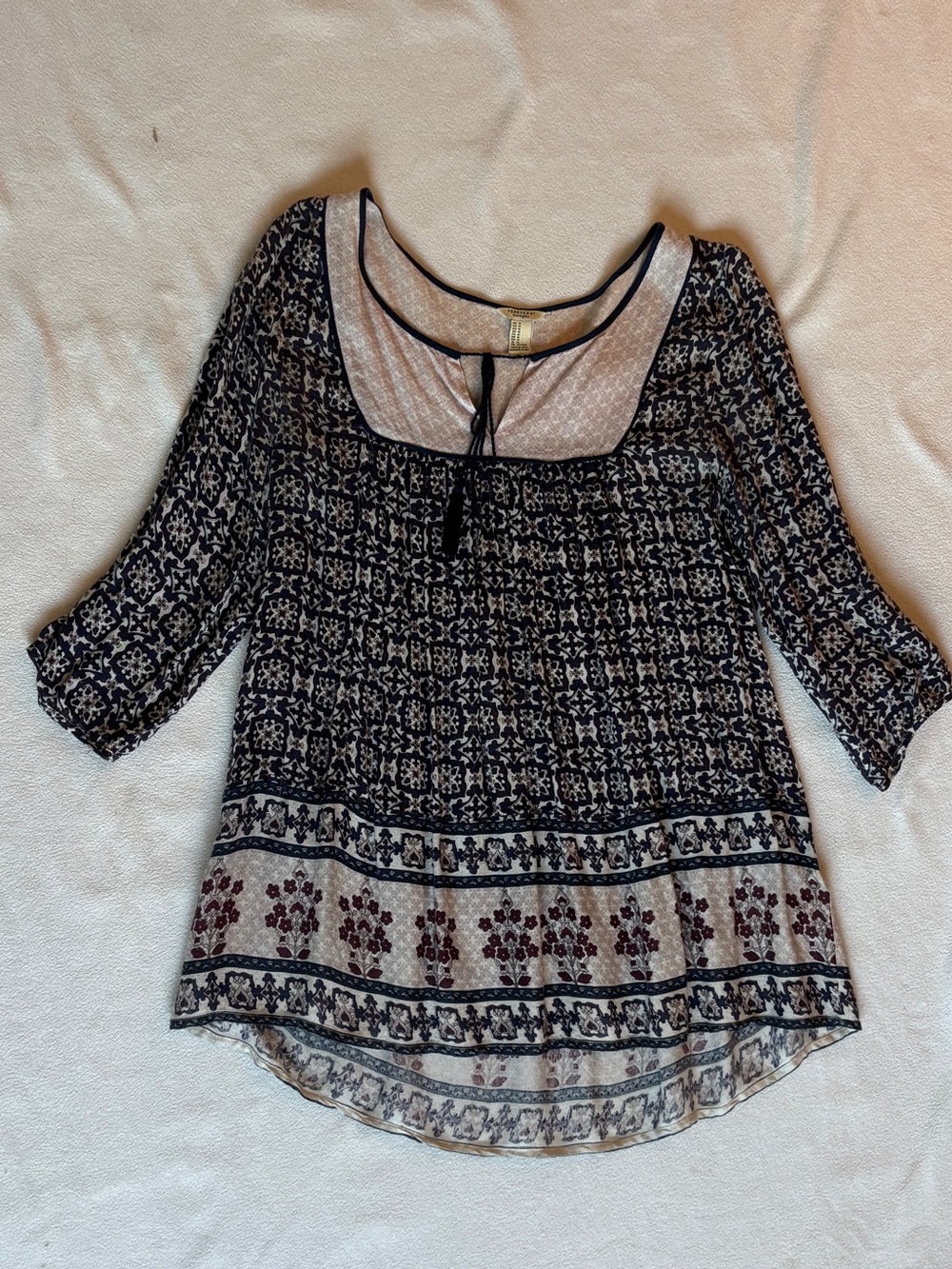 Forever 21 Printed Peasant Tunic